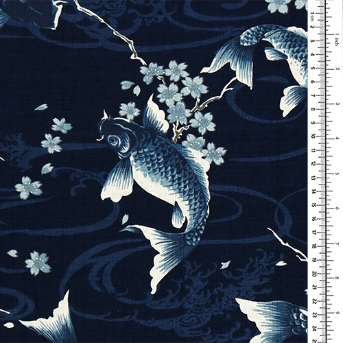 Todoroki Swimming Koi Carp Cherry Blossom 1