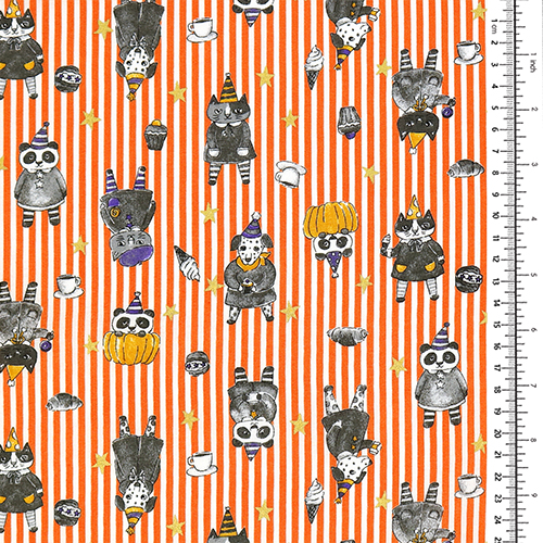 Animaux D’Halloween Citrouilles Rayures 1