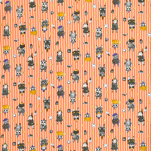 Animaux D’Halloween Citrouilles Rayures 4