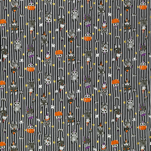Animaux D’Halloween Citrouilles Rayures 4
