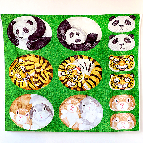 Animales Maru Acurrucados Panel 4