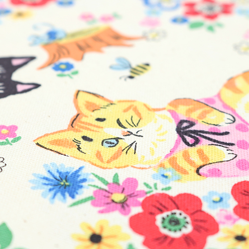 Flower Power Quirky Garden Cats Bright 5