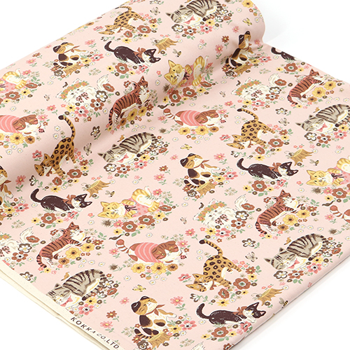 Flower Power Quirky Garden Cats Pink 3