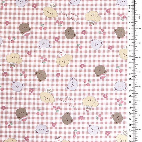 Petit Monde Latte Vérifier Ours Cerise 1