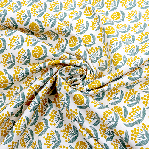 Mimosa Große Retro Bunte Blumen 2