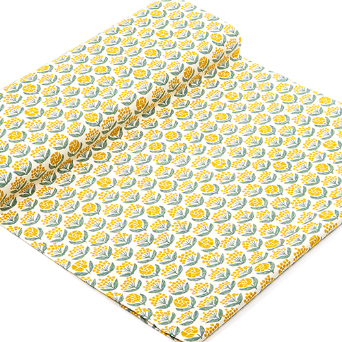 Mimosa Große Retro Bunte Blumen 3