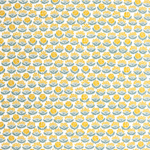 Mimosa Große Retro Bunte Blumen 4