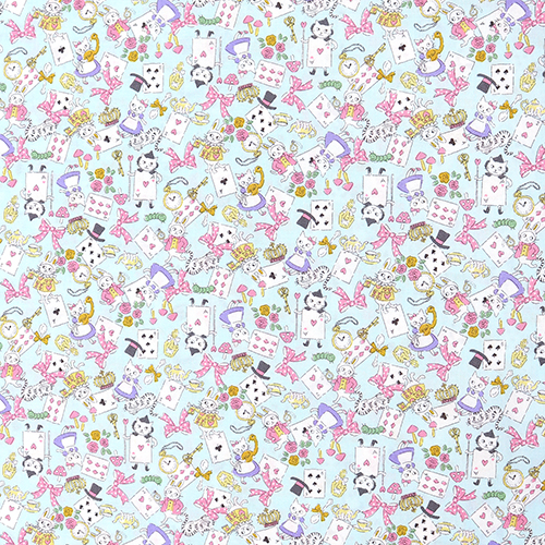 Chats Drles Alice au Pays des Merveilles Tissu par Kokka