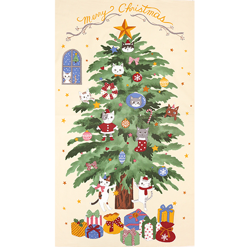 Gatos Divertidos Panel Estacional De �rbol De Navidad 4