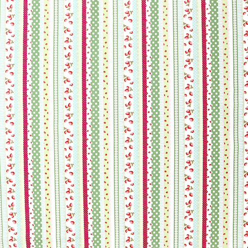 Muster Gestreifte Vintage Beeren 4