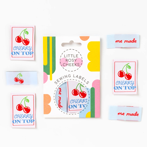 Kirsch-Obendrauf Nähetiketten