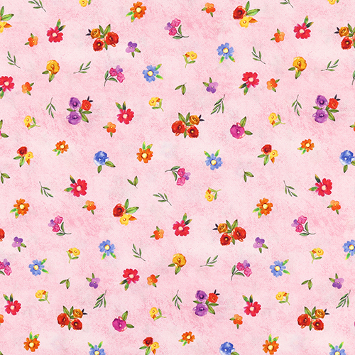 Whimsical Florals Tumbling Blooms Fabric by Michael Miller