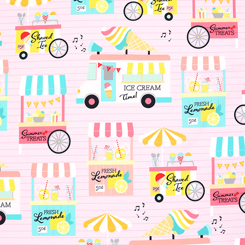 Snack Shack Ice Cream Shop Fabric by Michael Miller
