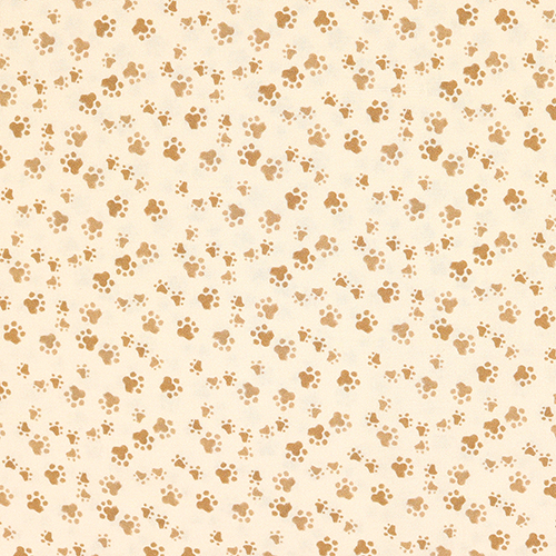 Animal De Compagnie Chien Empreinte De Patte Reste Positif Tissu par Michael Miller