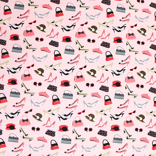 Accessoires Glamour De Fashionista Tissu par Michael Miller