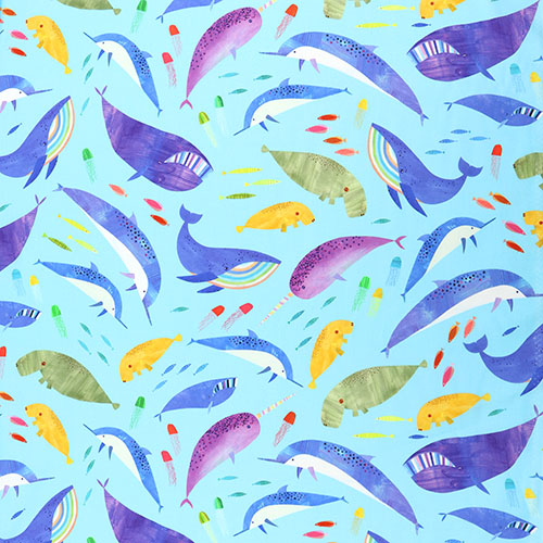 Amis De La Mer Baleines Aquatiques Colorées 4