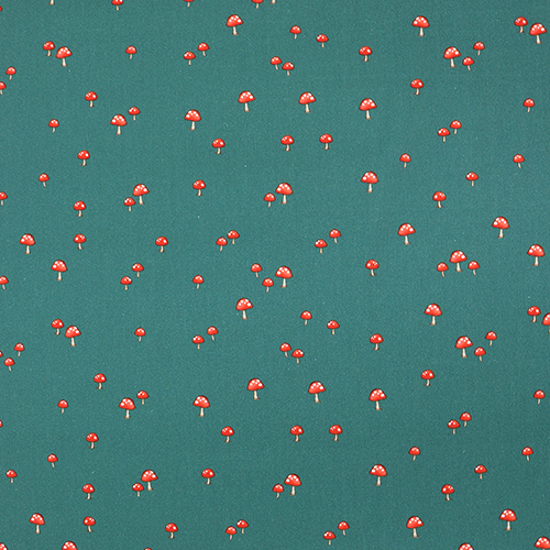 Mushrooms Midnight Forest Fabric by Michael Miller