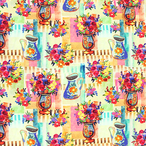 Arrangement De Vase À Fleurs Peint Abstrait 4