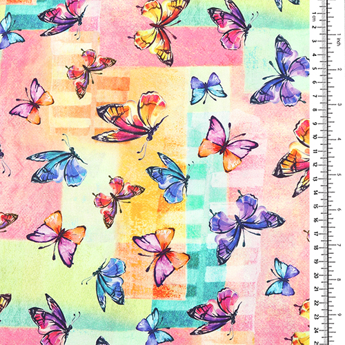 Papillon Illuminé Carrés Colorés 1