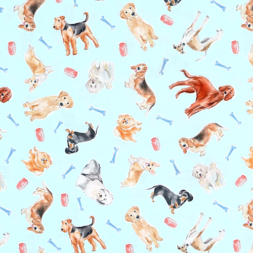 Play Time Stay Pawsitive Fabric by Michael Miller