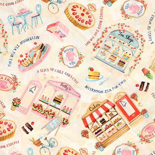 Tea Shops Baked with Love Fabric by Michael Miller