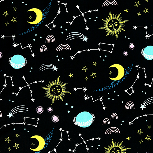 Star Cluster Starry Night Fabric by Michael Miller