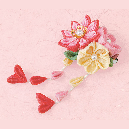Bouquet De 3 Fleurs Tsumami Kanzashi Pince À Cheveux Broche Kit D’Artisanat Japonais 4