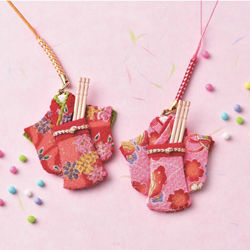 Japanischer Mini-Kimono-Zahnstocherhalter Set Aus 2 Handyanh�nger Schl�sselanh�nger Kein-N�hen Baste 4