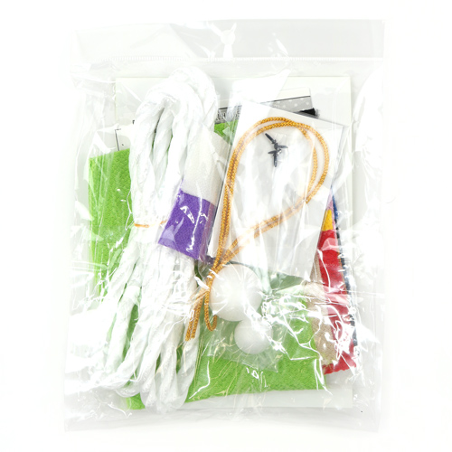 Ornamento Ghirlanda Orso Portafortuna Kintaro Giapponese Senza Cucire Tsumami Kit Da Cucito Fai Da T 2