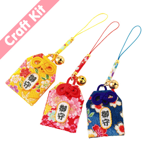 Set Di 3 Portafortuna Giapponesi Con Ciondolo Per Telefono Netsuke - Kit Da Cucito Fai Da Te Senza C