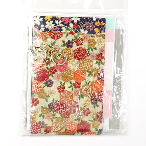 Japanese Mini kimono Set of 2 Keychain No-Sew Craft Kit - Bright Colour Set 2
