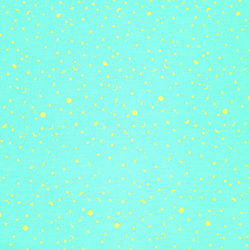 Aqua Sea Glass - Tula Pink Space Sprinkles Full Moon Forest ii