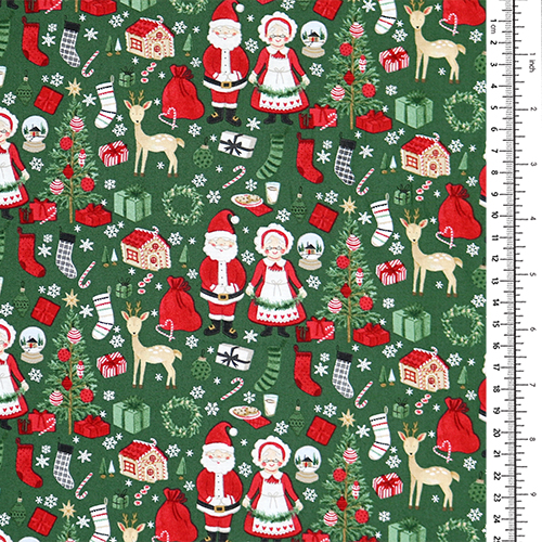 Santa & Mrs. Claus Green Charming Christmas 1