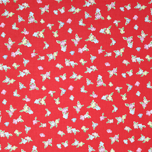 Whimsical Flowers Red Love Notes