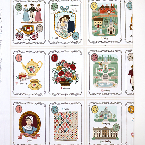 Jane Austen A-Z Stoffbuch-Panel 4