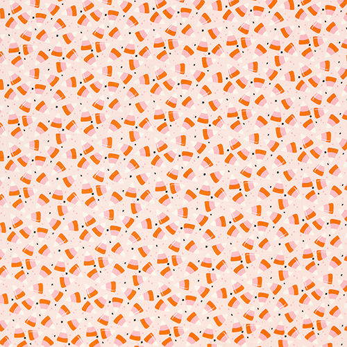 Blush Corn Candy Halloween Hey Pumpkin Fabric by Riley Blake