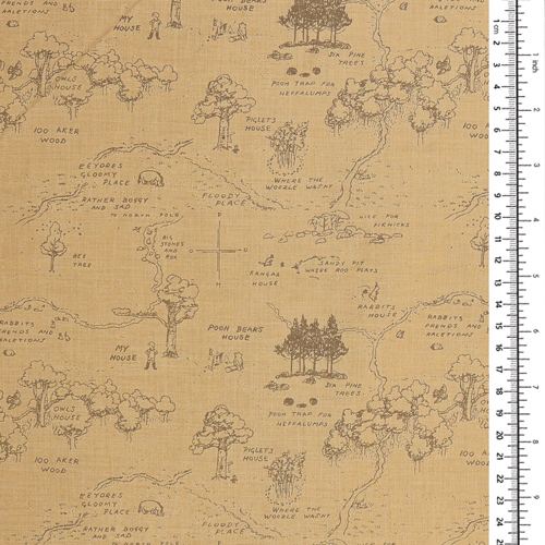 Winnie The Pooh Mappa Del Bosco Dei Cento Acri Marrone 1