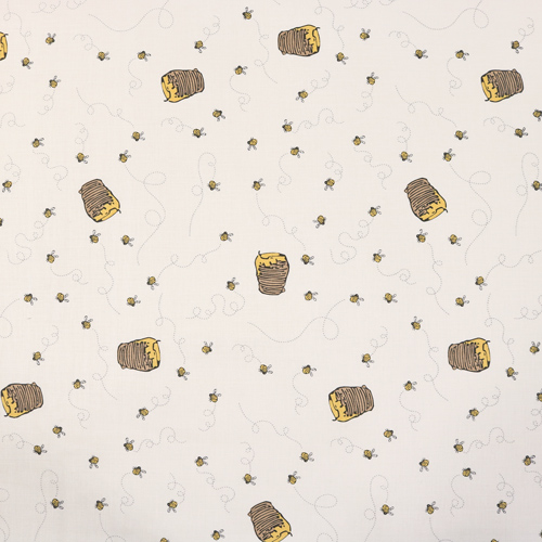Winnie Puuh Bienen Honigtopf Bienen Cremefarben Stoff von Riley Blake