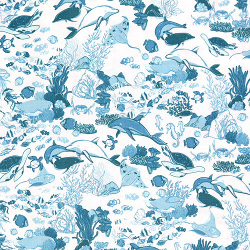 R&eacute;cif Vie Oc&eacute;an Dauphins Poisson Corail Sarcelle