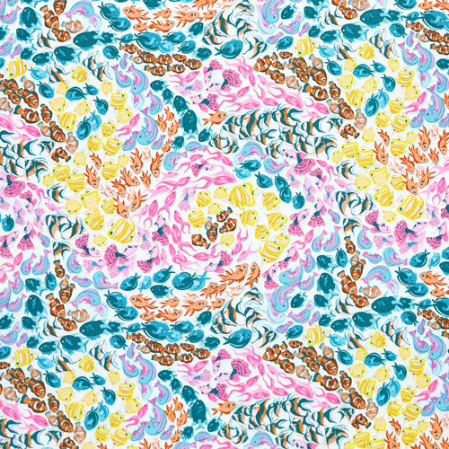 R&eacute;cif Oc&eacute;an Tropical Poissons Nageant Multi