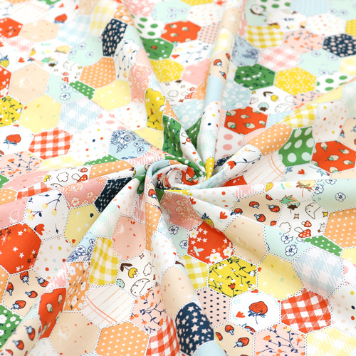 Imprim� Faux Quilt Hexagonal Fantaisiste Serendipity 2 2