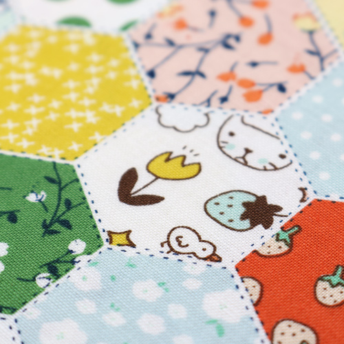 Imprim� Faux Quilt Hexagonal Fantaisiste Serendipity 2 5
