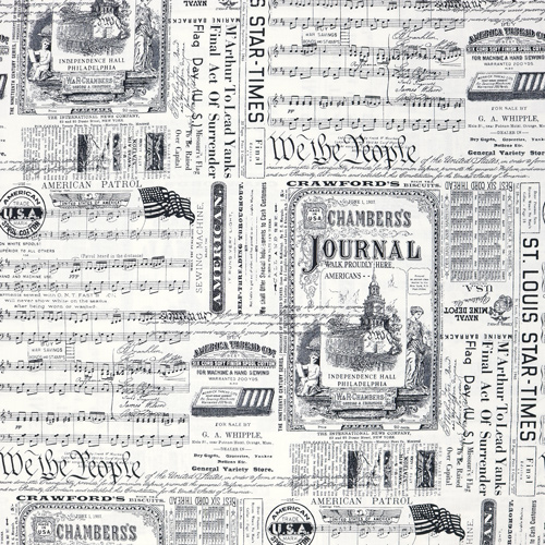 Sew America Vintage Patriotic Text Sheet Music 4