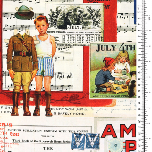 Sew America Vintage Military Ephemera Collage 1