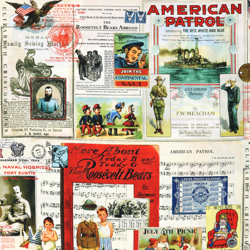 Sew America Vintage Military Ephemera Collage 4