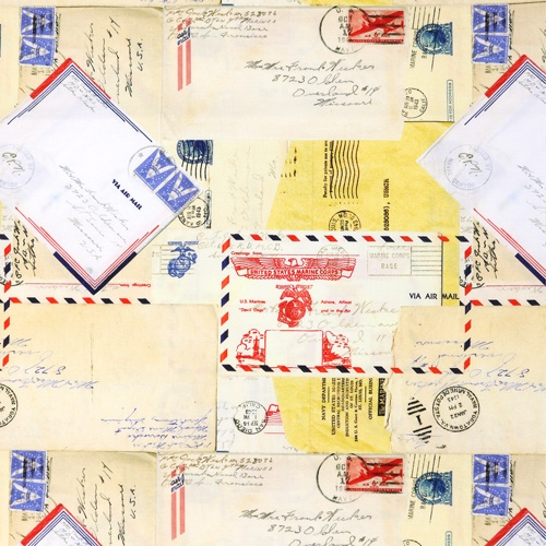 Sew America Posts Letters Stamps Parchment