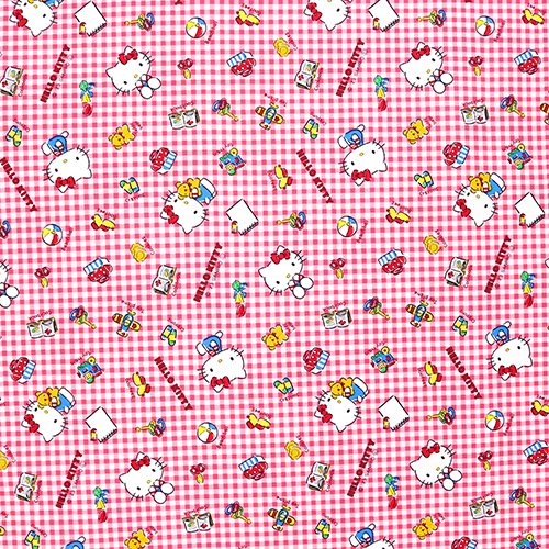 Gingham Hello Kitty Tela