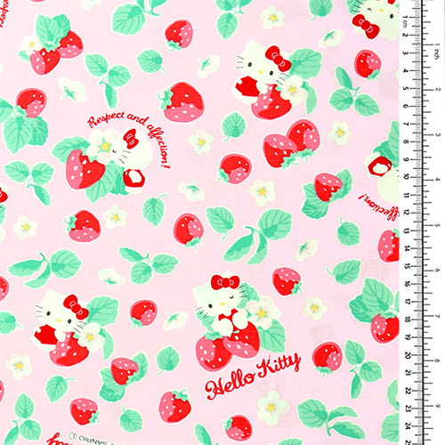 Hello Kitty いちご柄クラフトテープ 30mm 15m Hello Kitty いちご柄クラフトテープ 30mm 15m