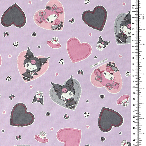 La Mia Melody Kuromi Bambola Fiocco Cuore Viola 1