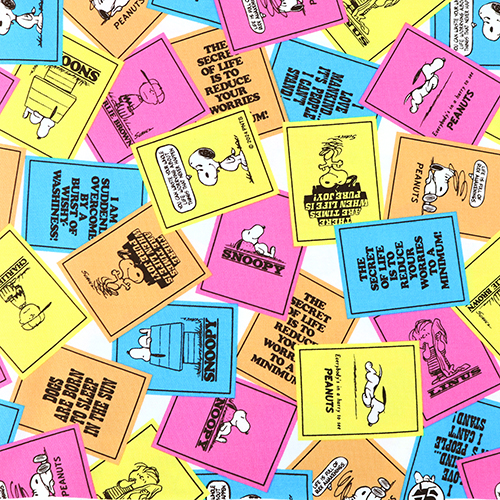 Cartes De Citations Snoopy 75e Anniversaire Multicolore Tissu par Sanrio